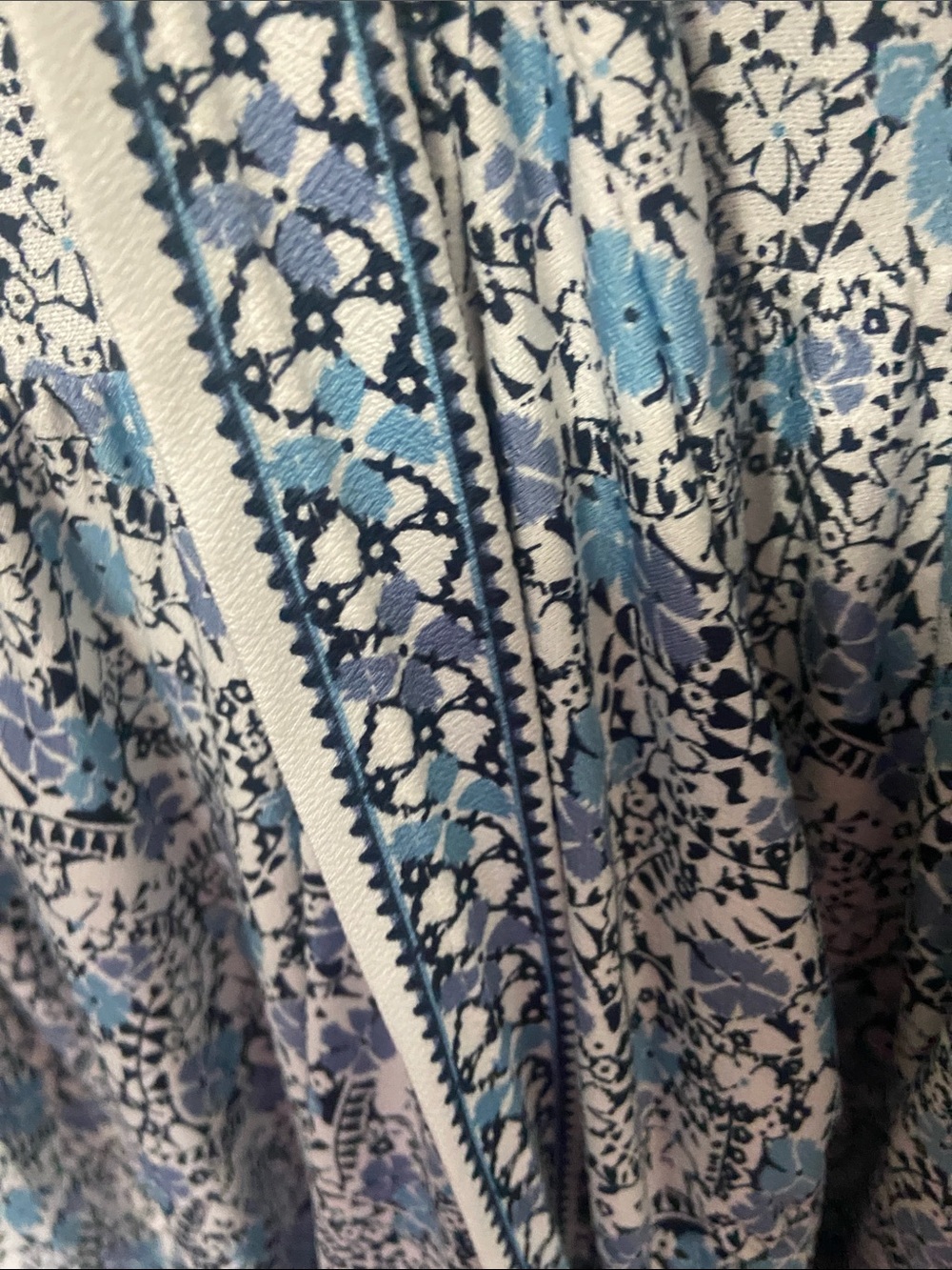 Cottage core, Max Studio Blue and White Floral Maxi Dress soze 3x - Picture 7 of 9